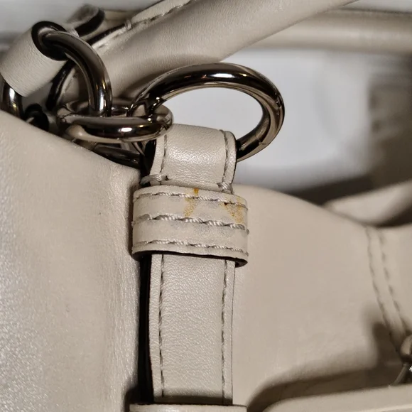 LIMITED EDITION! Coach Bonnie Cashin White & Silver Metallic Medallion Bag 13376 - Picture 14 of 16